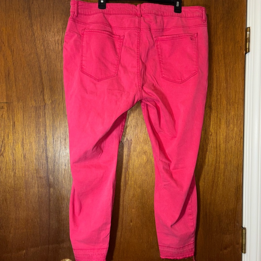 🐠 JESSICA SIMPSON Raspberry color Jeans size 22 - Picture 3 of 5